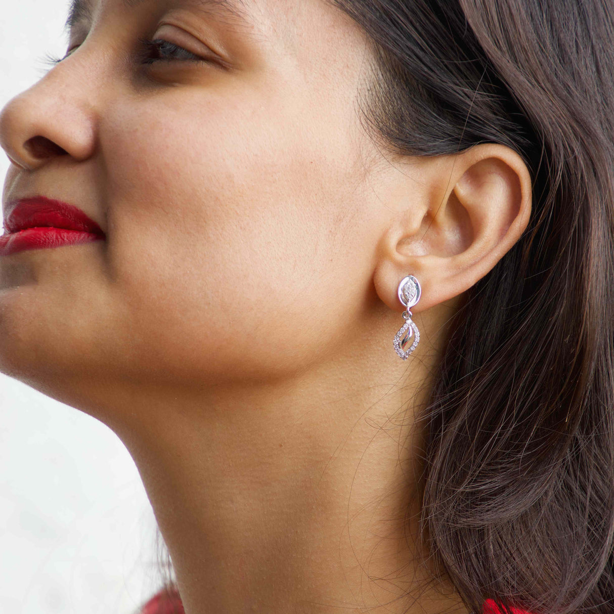 Silver Crestwave Flair Earrings