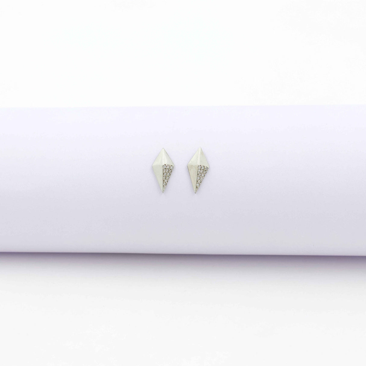 Silver Sparkling Kite Earrings