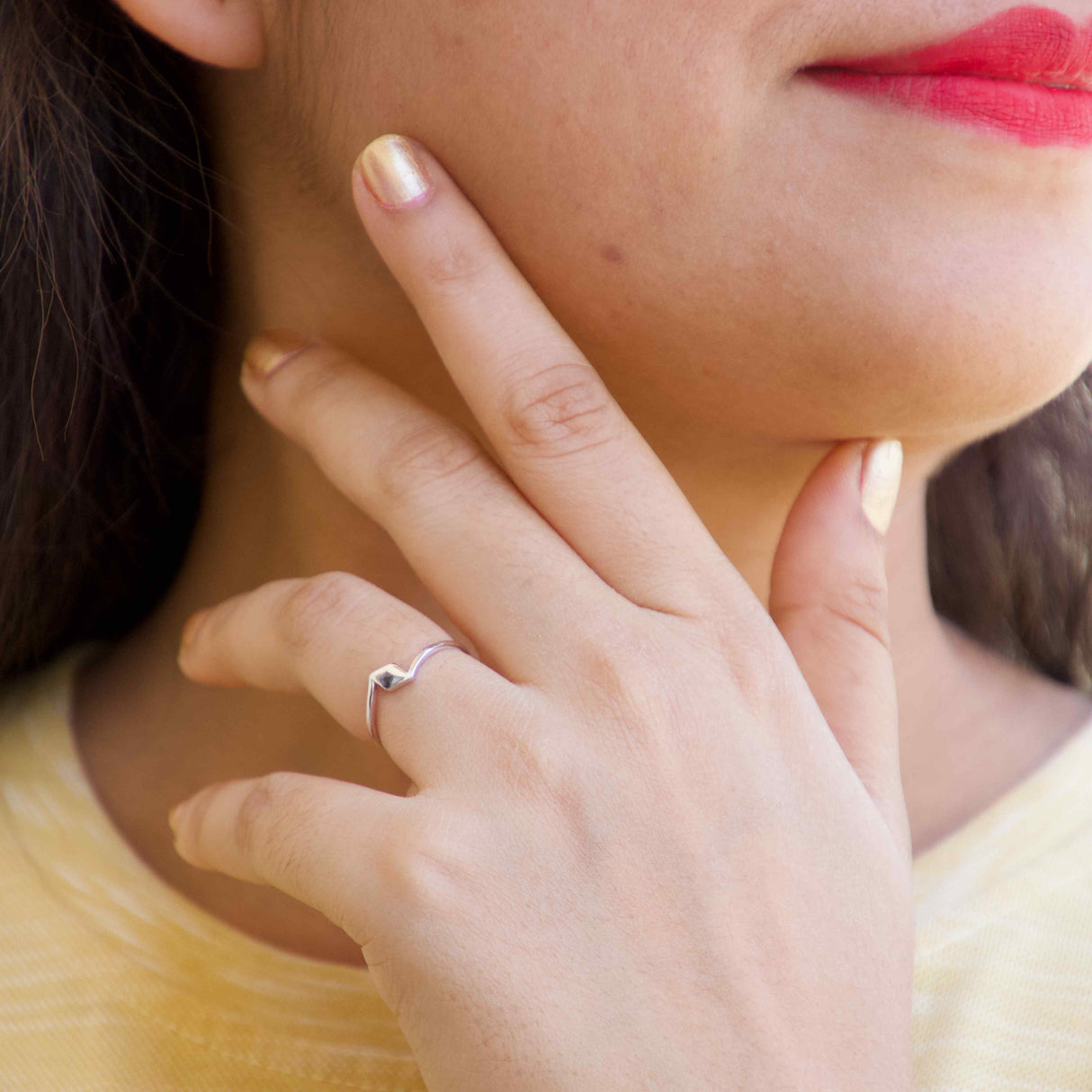 Mini Kite Charm Ring