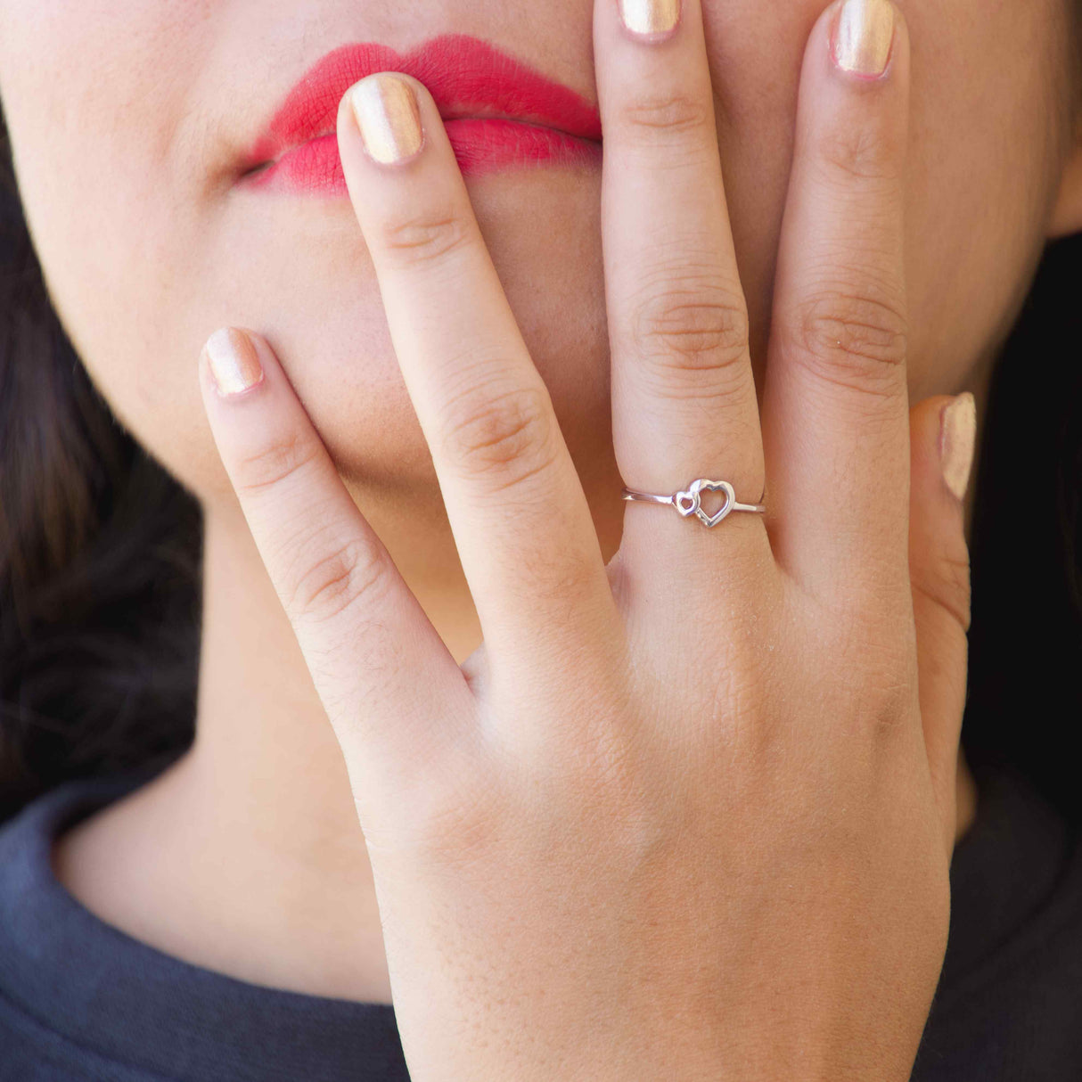 Together Forever Love Silver Ring