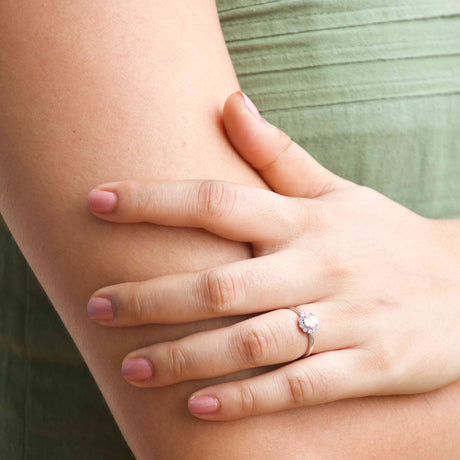 Celestial Teardrop Moonstone Ring
