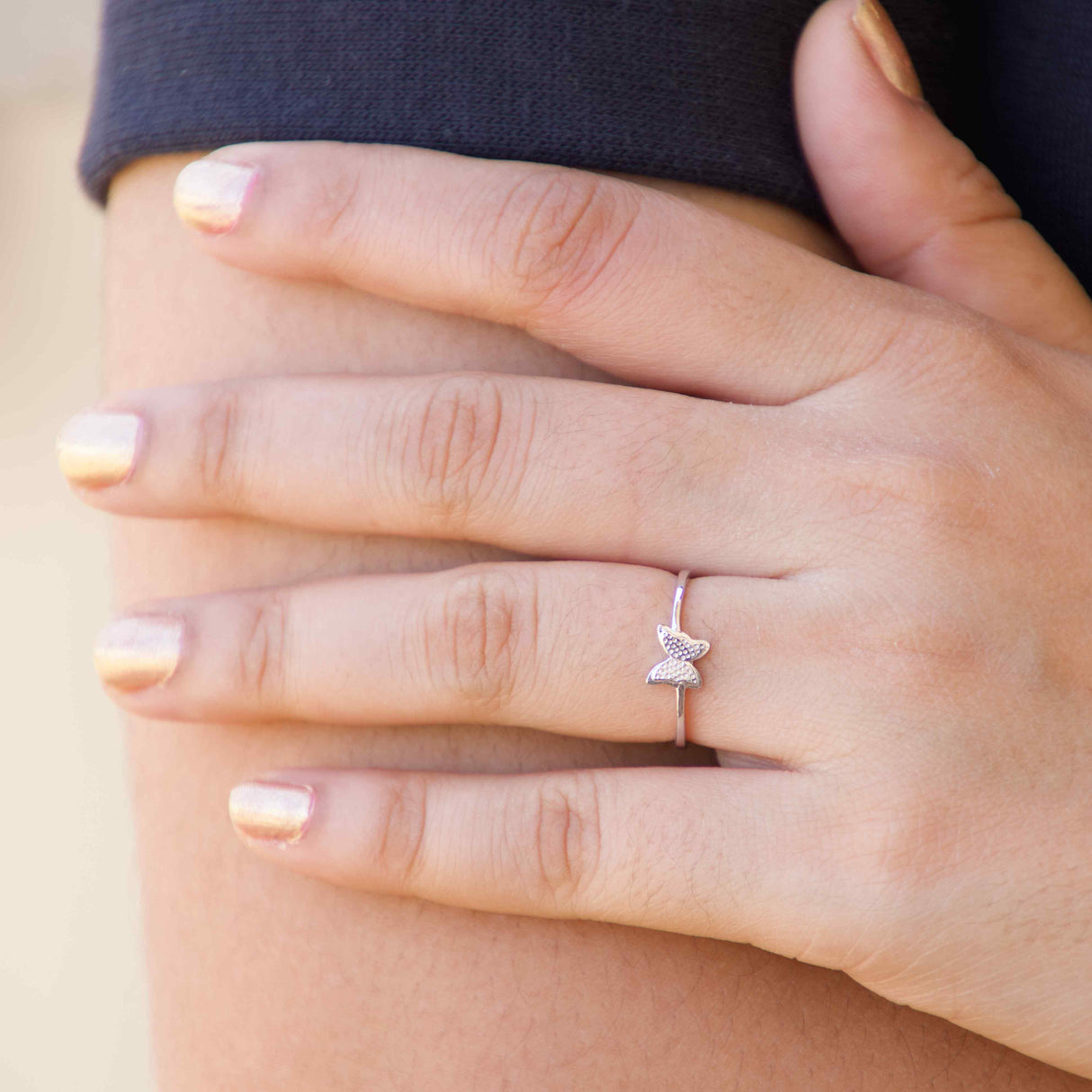 Silver Butterfly Dreams Ring