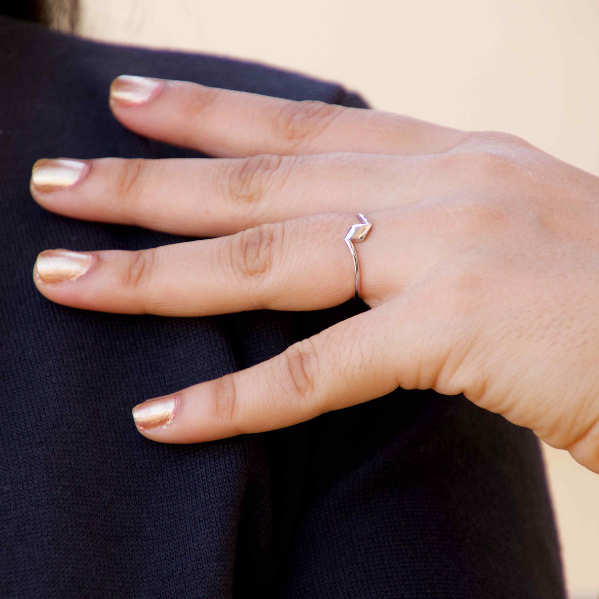 Mini Kite Charm Ring