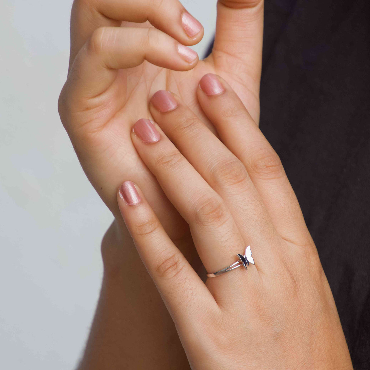 Fluttering Elegance Silver Ring