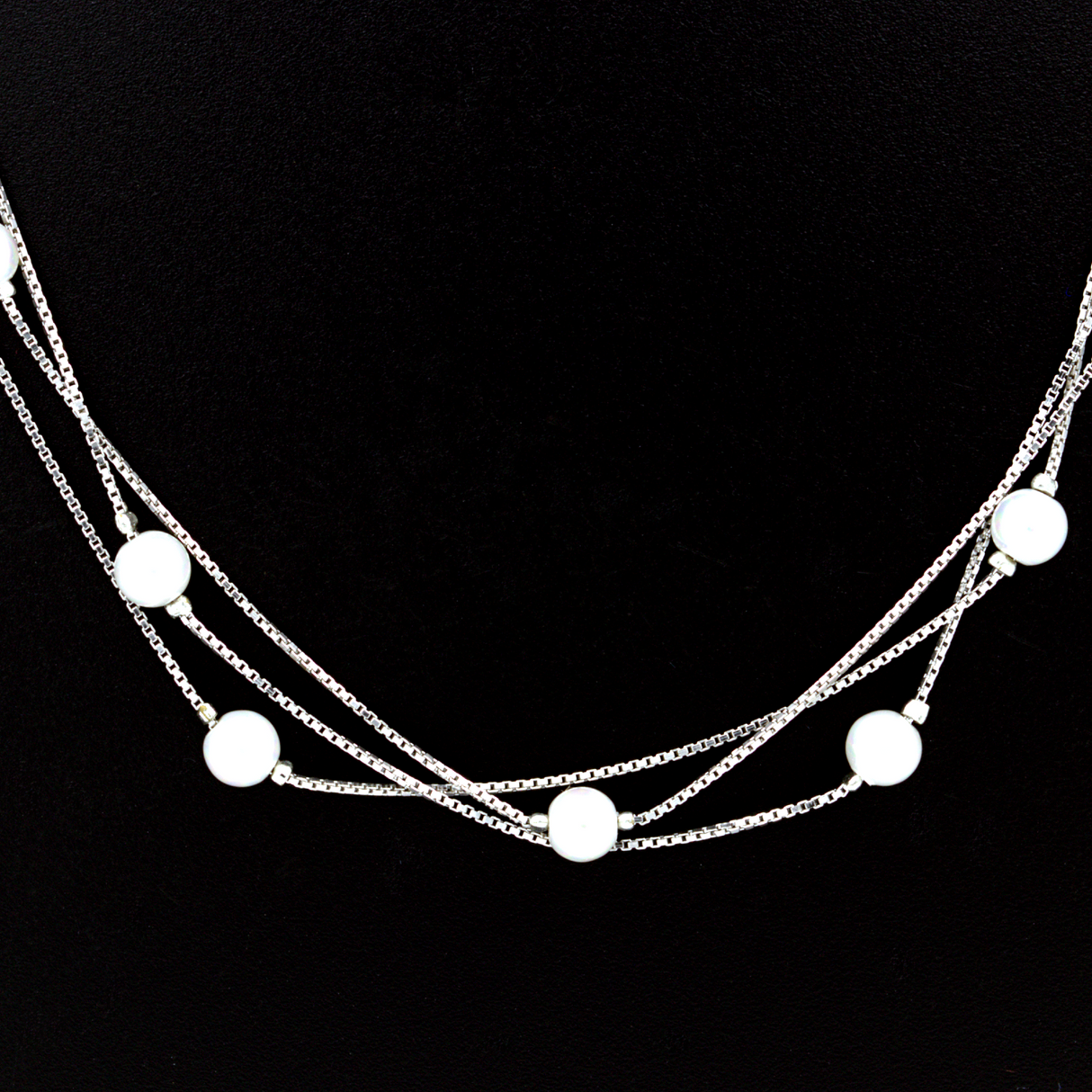 Freshwater Pearl Silver Necklace