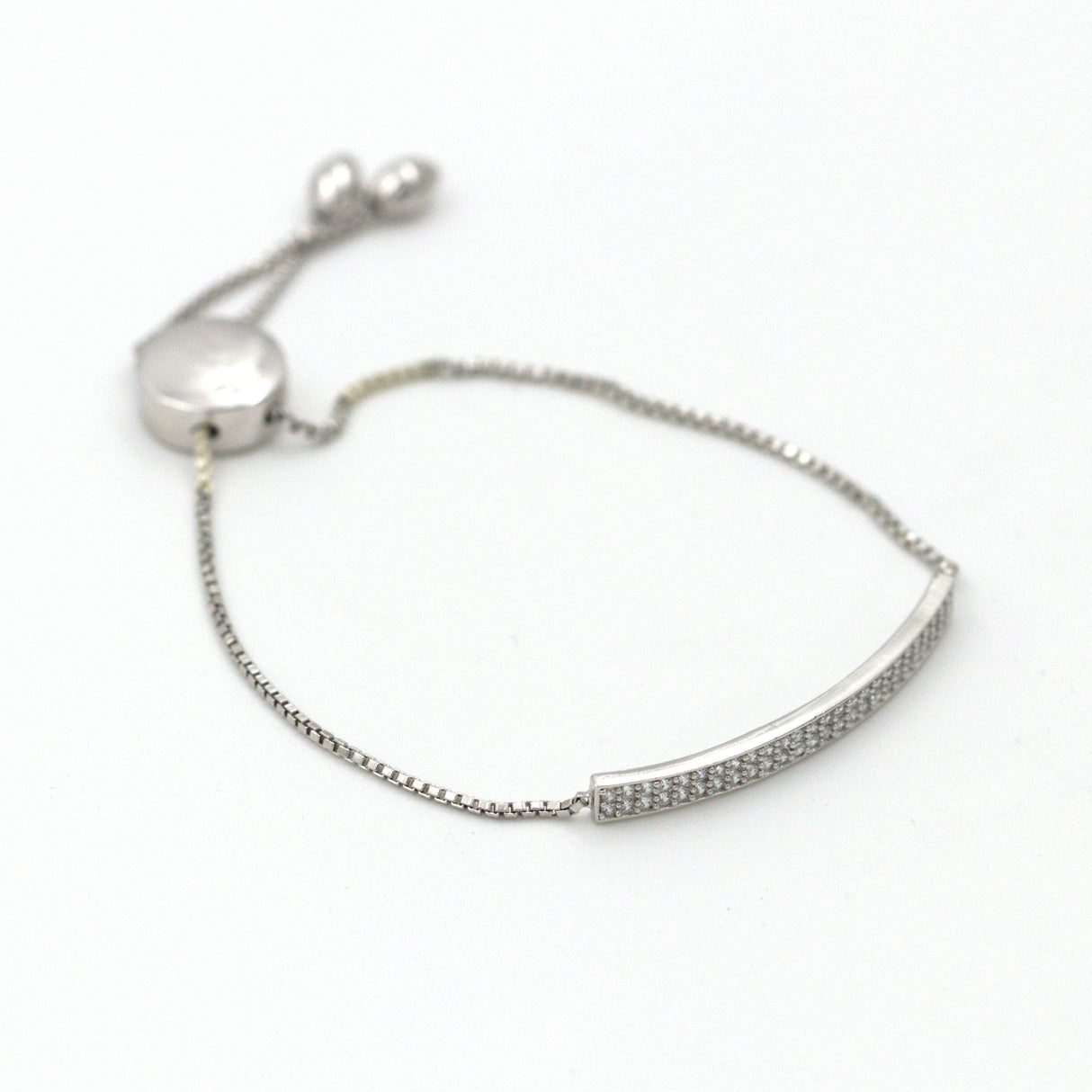 Classy Silver Zircon Excess Bracelet