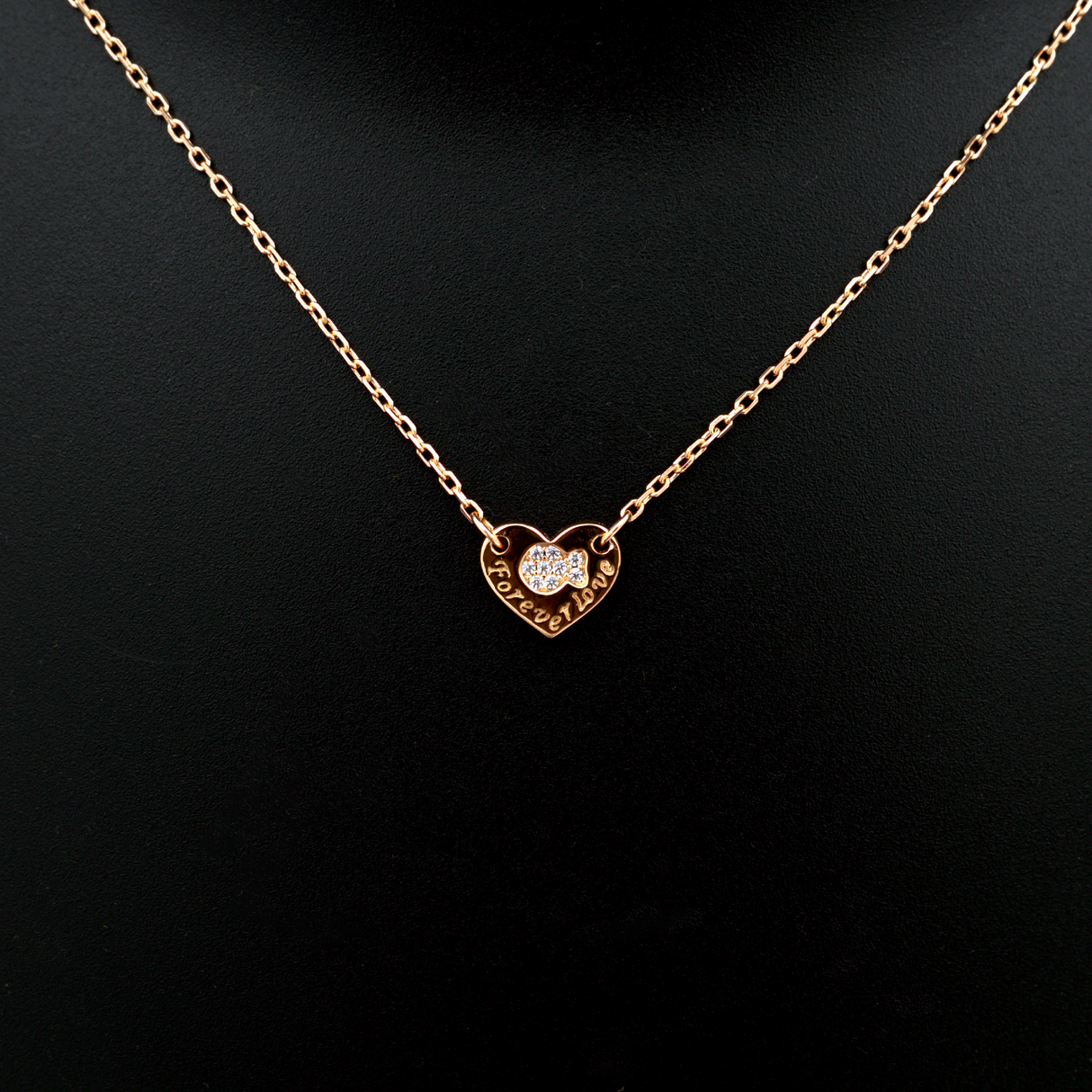 Dazzling Heartfelt Rose Gold Pendant