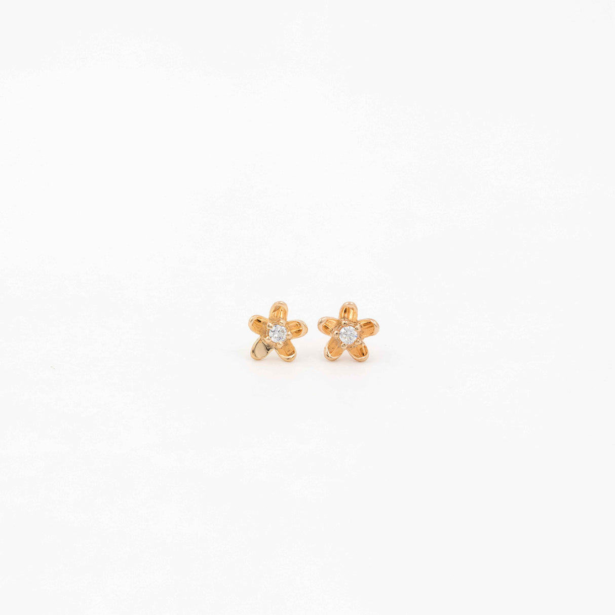 Rose Gold Jasmine Blossom Studs