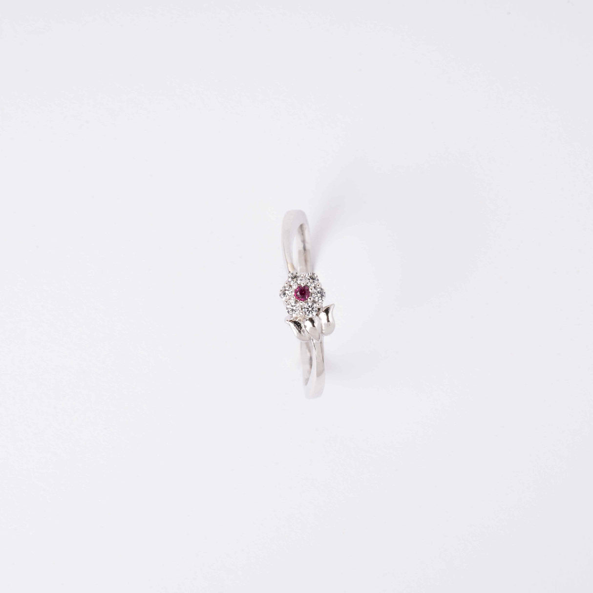 Silver Floral Leaflet Ring