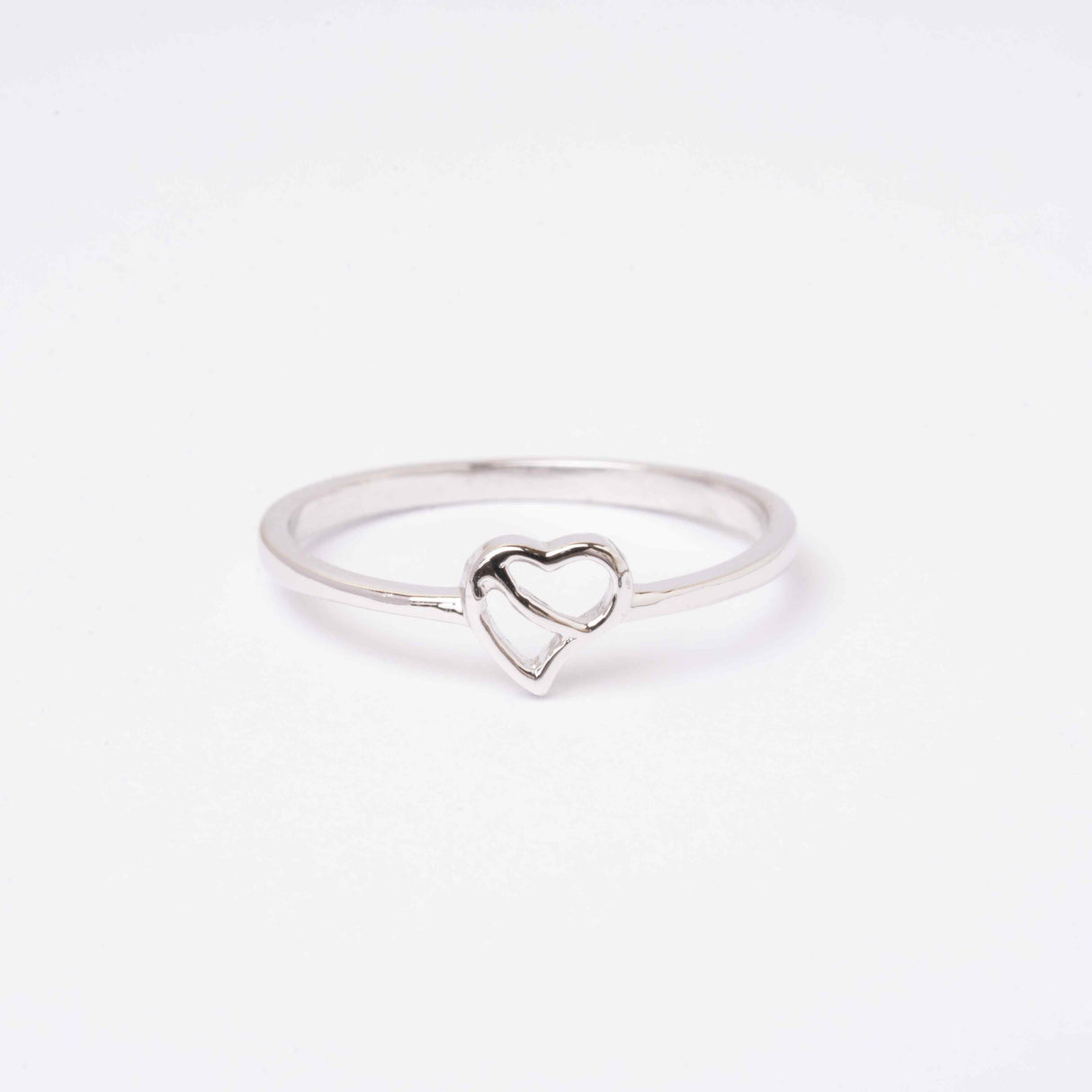 Silver Love's Reflection Rhodium Plated Ring