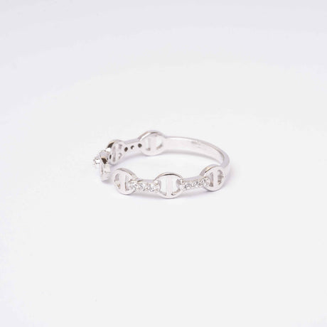 Silver Linked Sparkle Ring