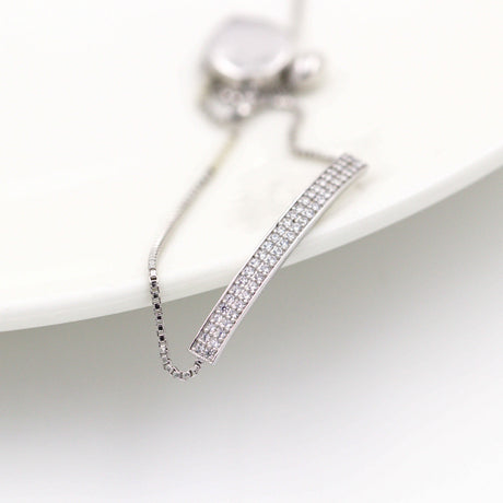 Classy Silver Zircon Excess Bracelet