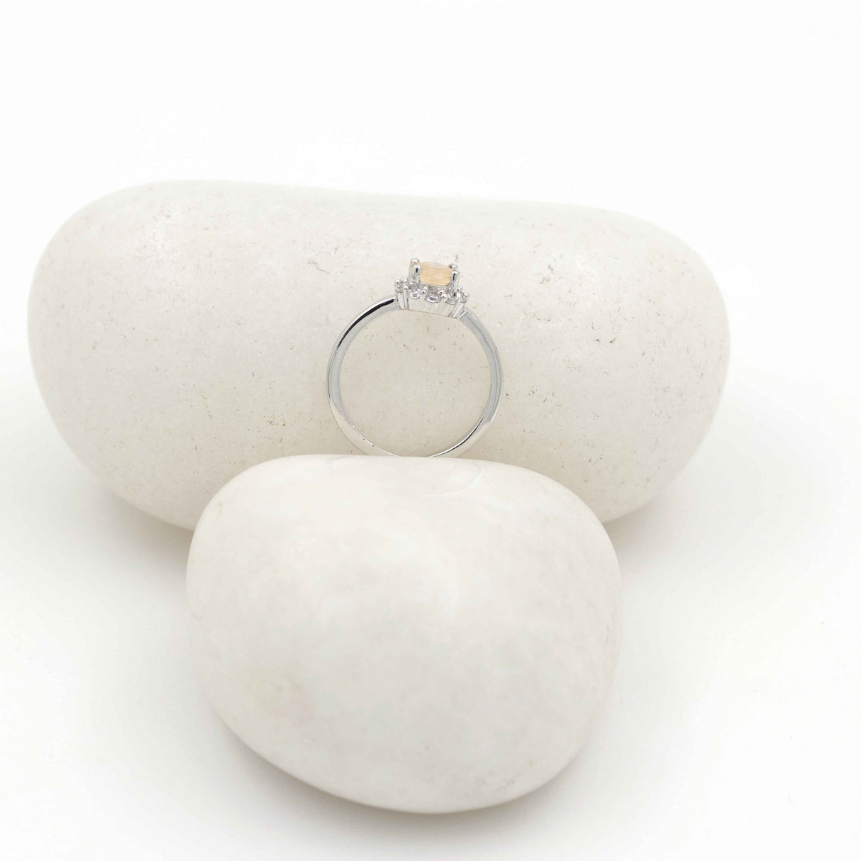 Celestial Teardrop Moonstone Ring