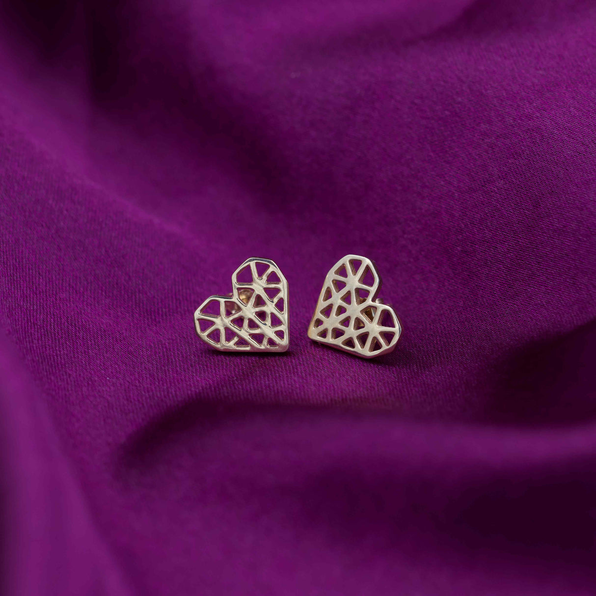 Love's Web Rose Gold Earrings