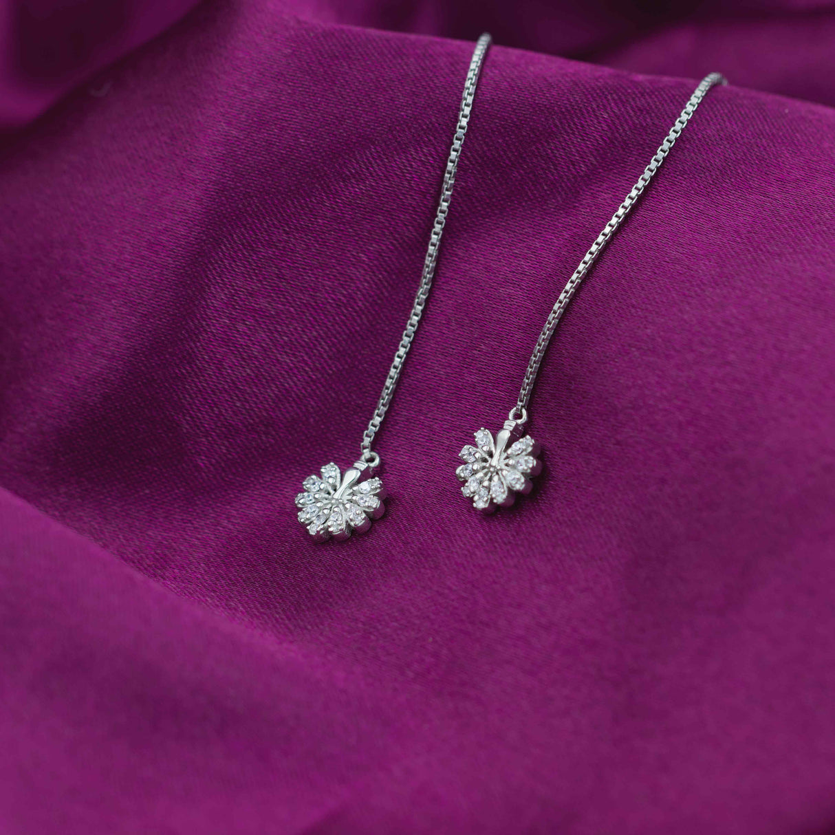 Silver Peacock Charm Dangles