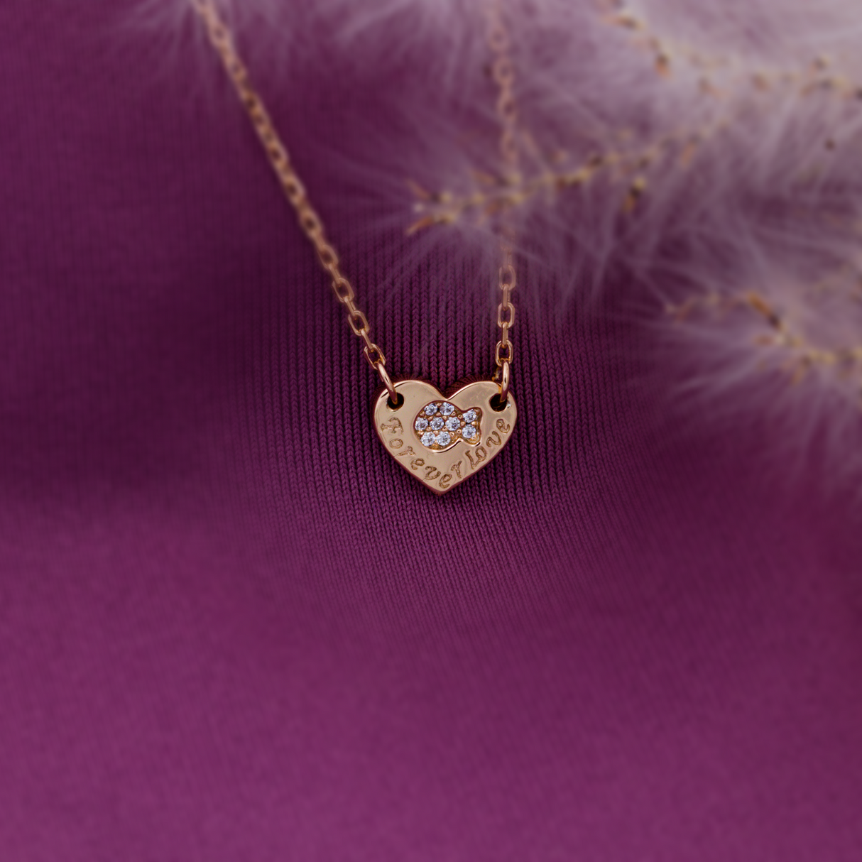 Dazzling Heartfelt Rose Gold Pendant