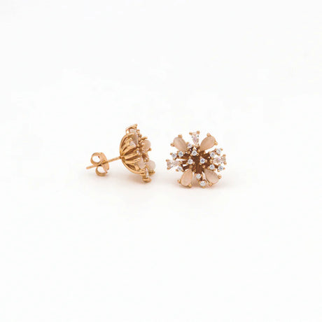 Buy Floral Rose Gold Earrings Online