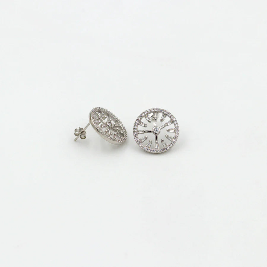 Buy Silver Circular Earrings