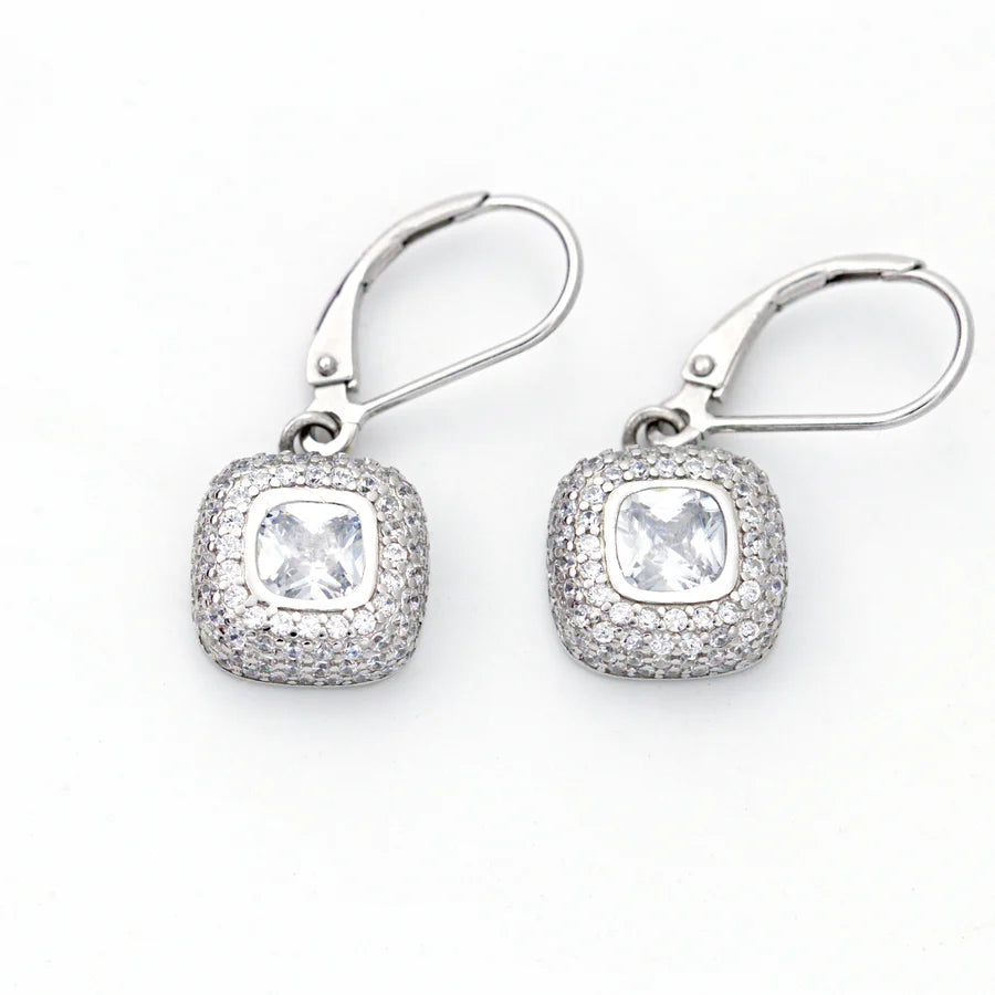 Buy Silver Square Shaped Earrings Online