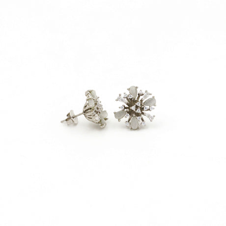 Premium Silver Petals Earrings Online