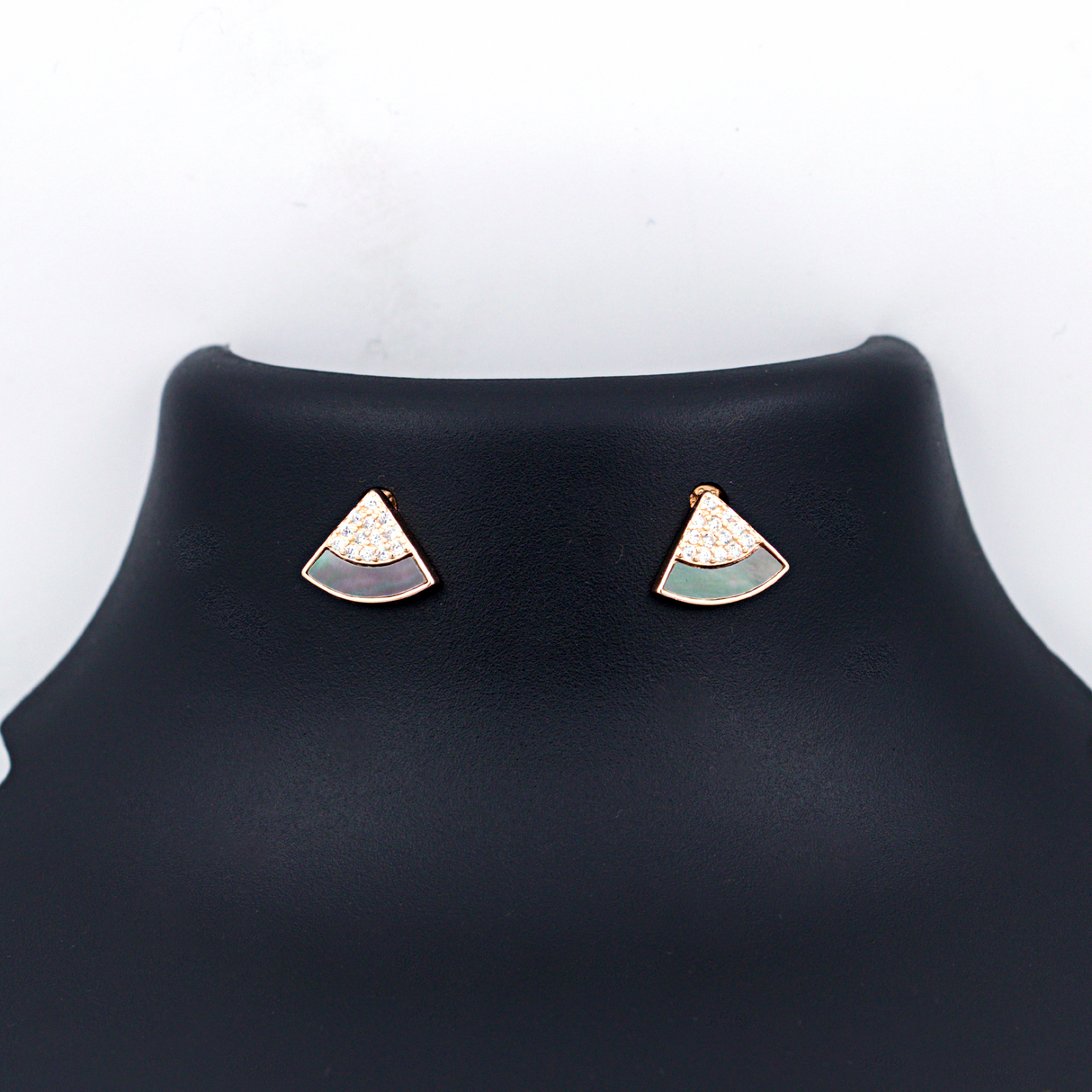 Rose Gold Triangular Studs