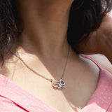 Silver Heart-to-Heart Glimmer Necklace