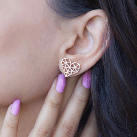 Love's Web Rose Gold Earrings