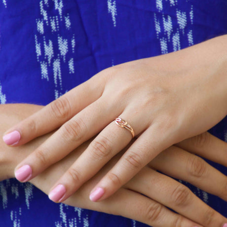 Rose Gold Wave Crest Ring