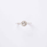 Silver Petite Floral Ring