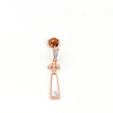 Rose Gold Zircon Plus Drop Earrings