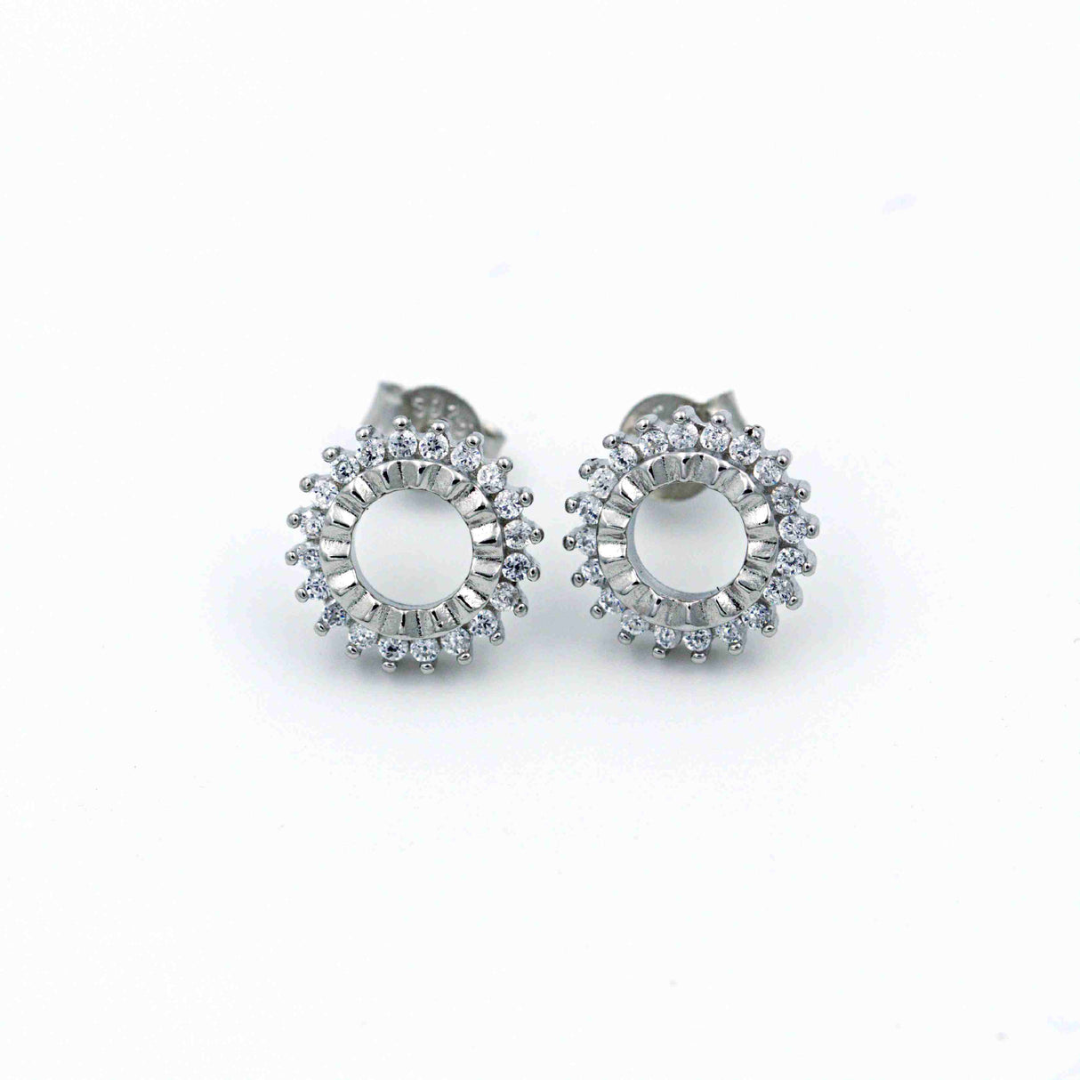Dazzling Sun-Inspired Silver Earrings