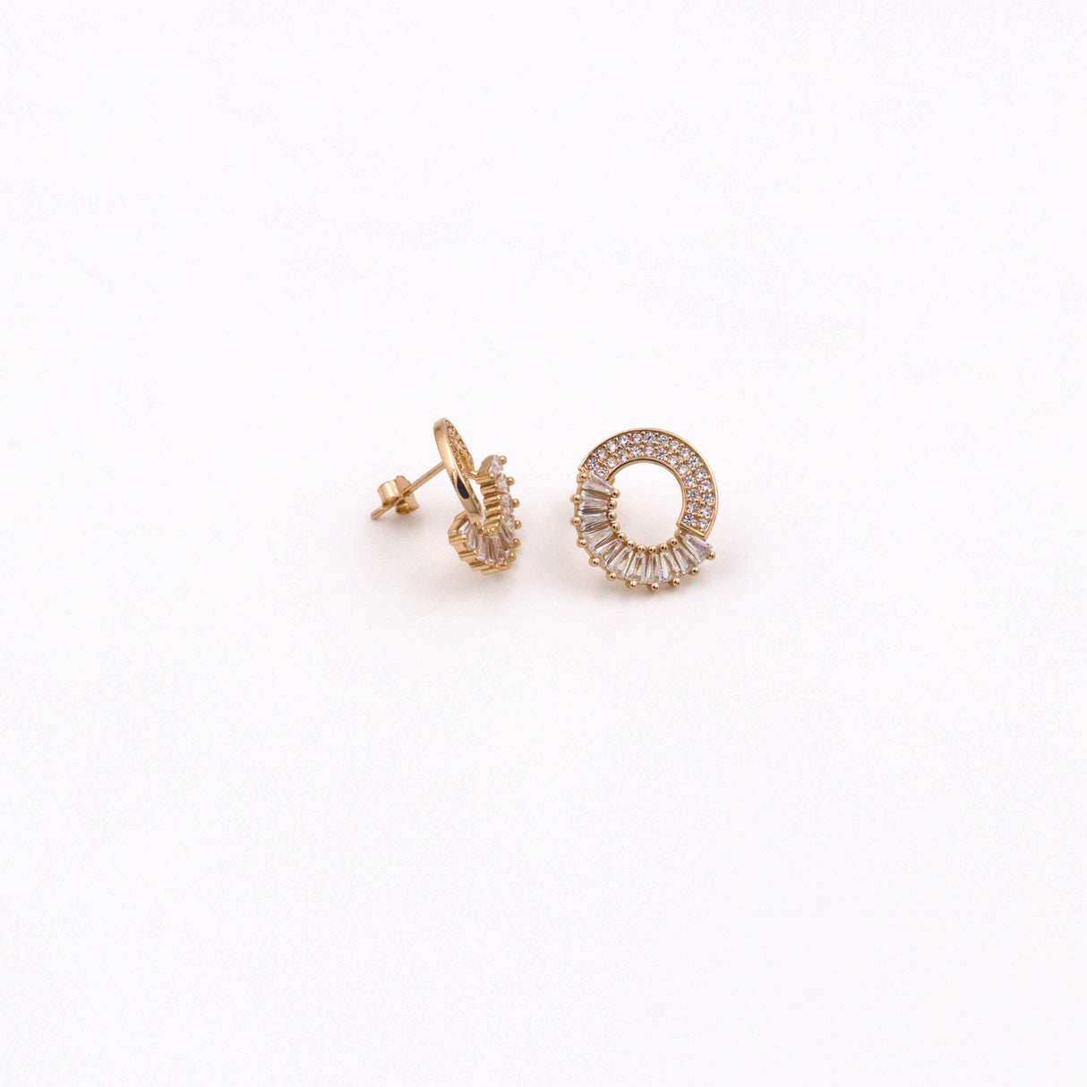 Rose Gold Periwinkle Earrings