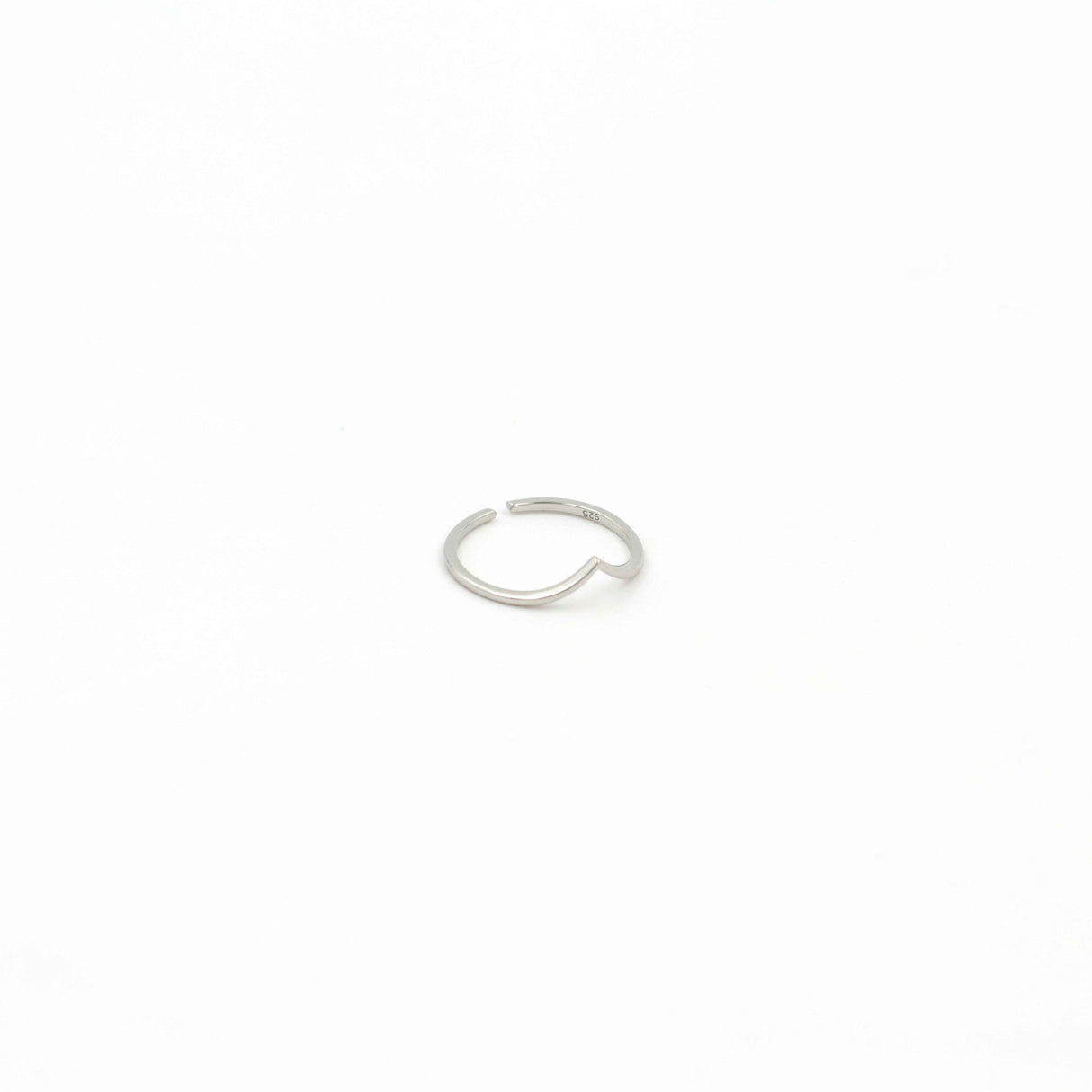 Silver Vertex Glow Ring Band