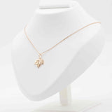 Rose Gold Nature's Grace Leaf Pendant With Chain