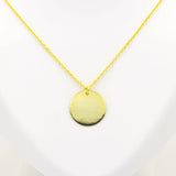 Golden Coin Pendant with Link Chain