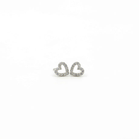 Silver Love Frame Earrings