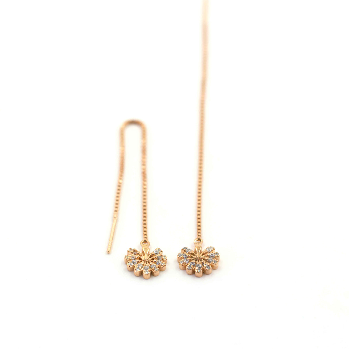 Rose Gold Peacock Charm Dangles