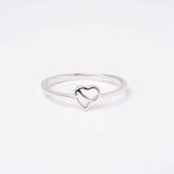 Silver Love's Reflection Rhodium Plated Ring