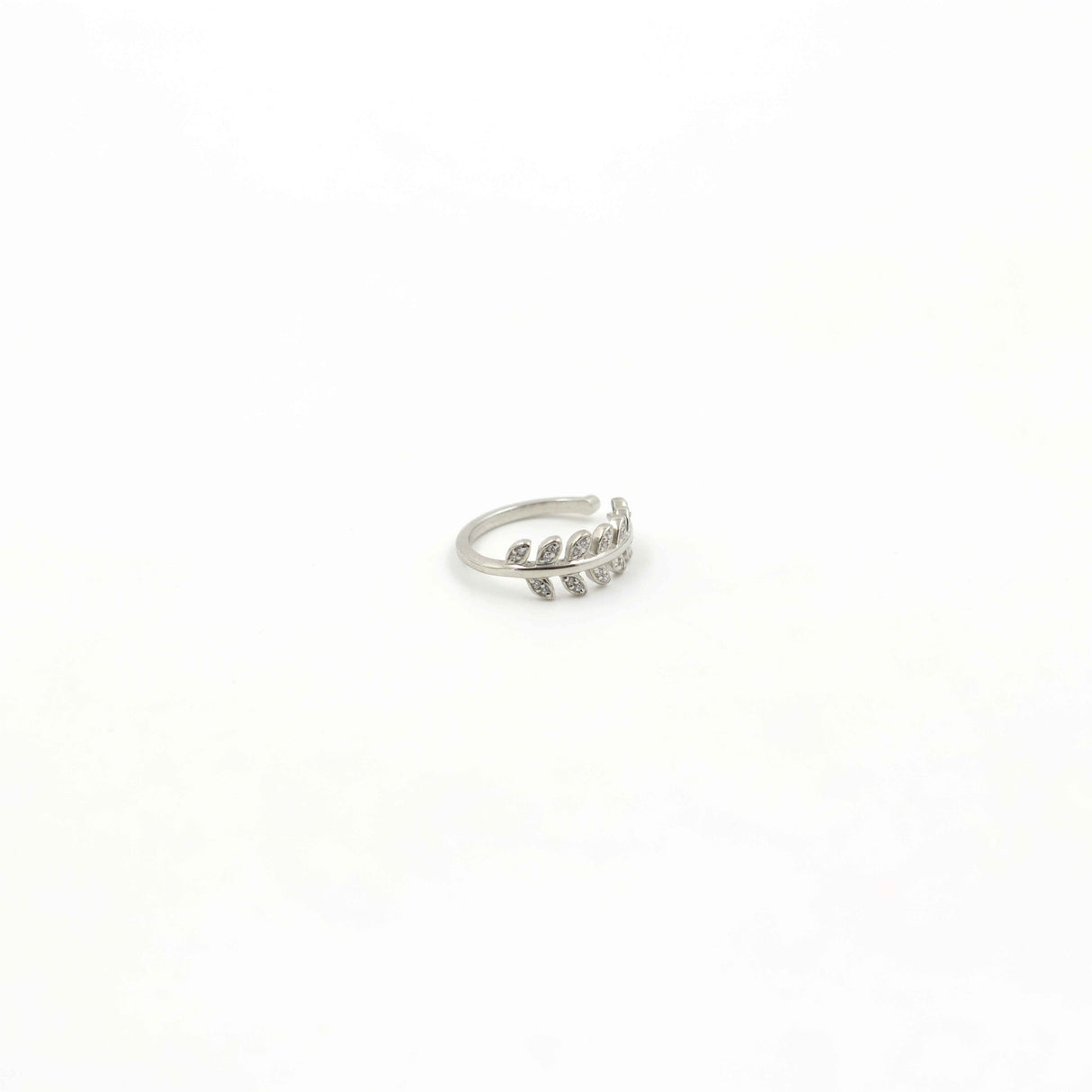 Silver Leaf Flair Ring