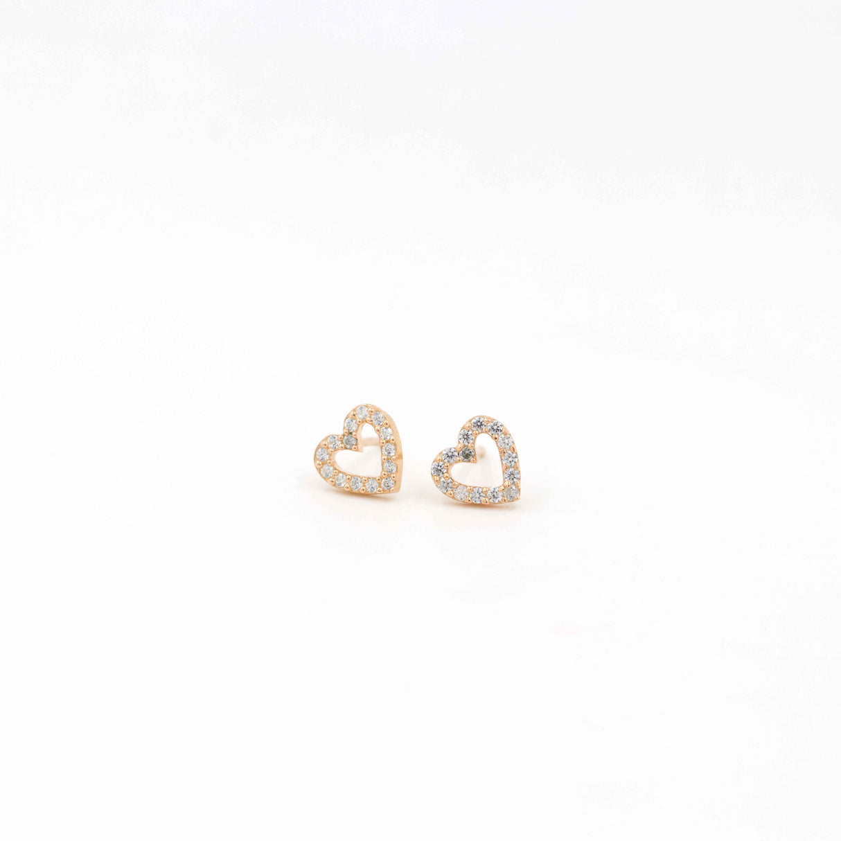 Rose Gold Love Frame Earrings