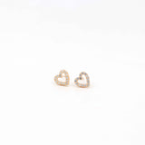 Rose Gold Love Frame Earrings