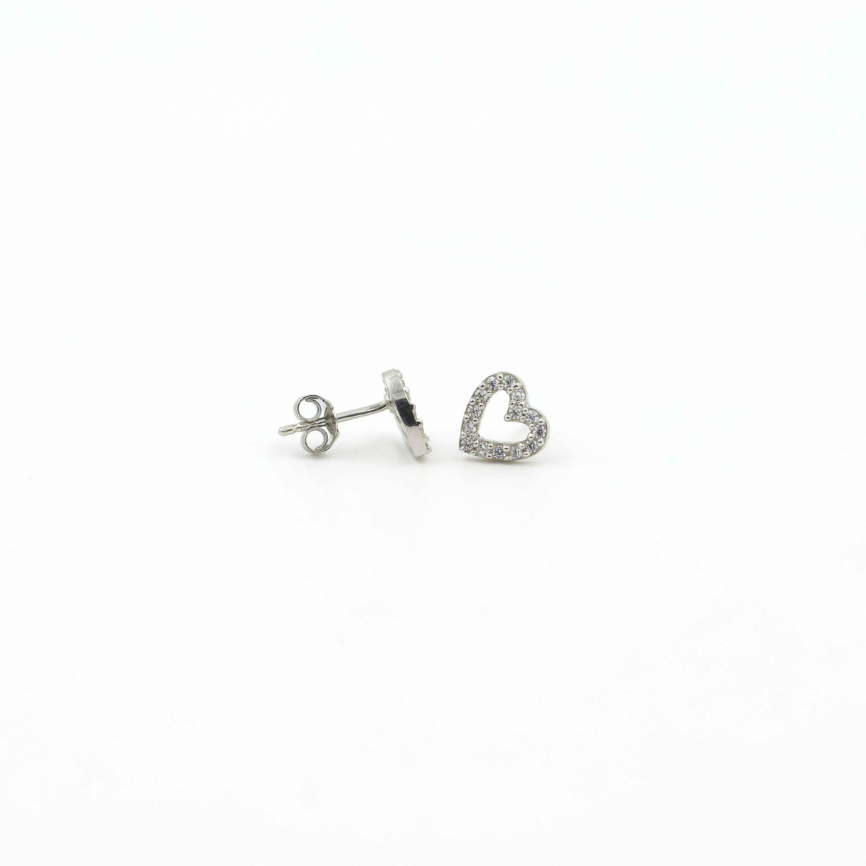 Silver Love Frame Earrings