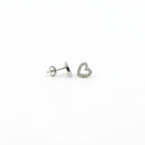 Silver Love Frame Earrings