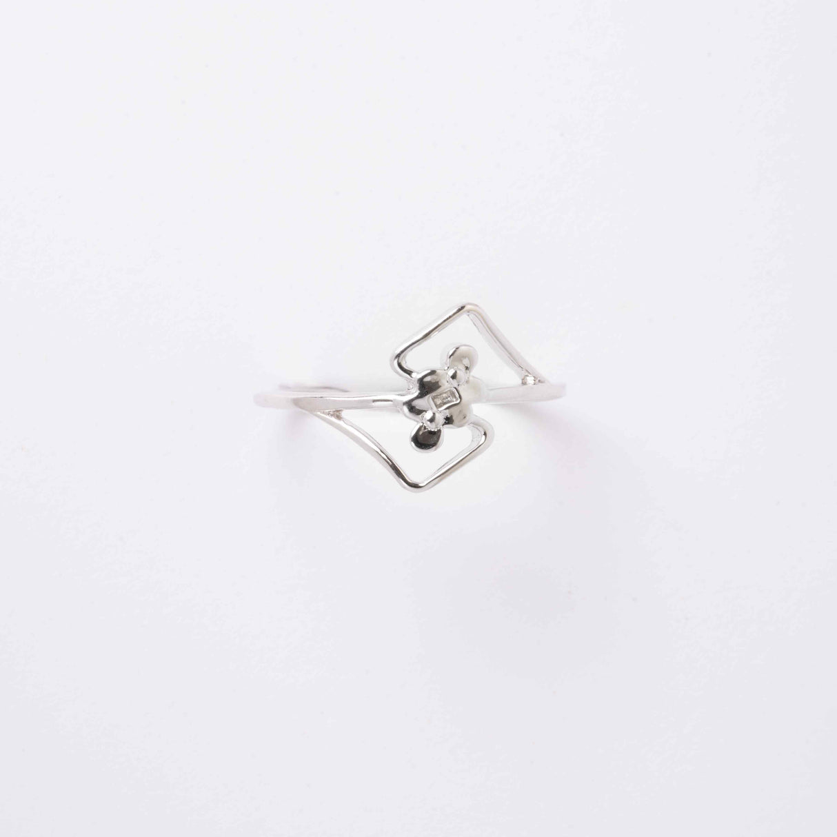 Silver Twofold Flower Ring