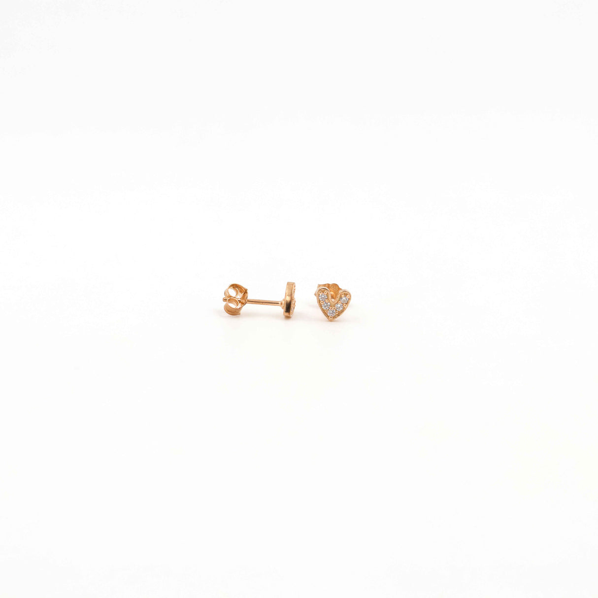 Rose Gold Tiny Heart Delight Earrings