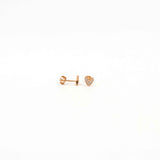 Rose Gold Tiny Heart Delight Earrings