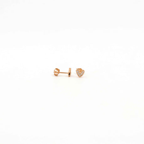 Rose Gold Tiny Heart Delight Earrings