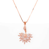 Peacock Elegance Rose Gold Pendant