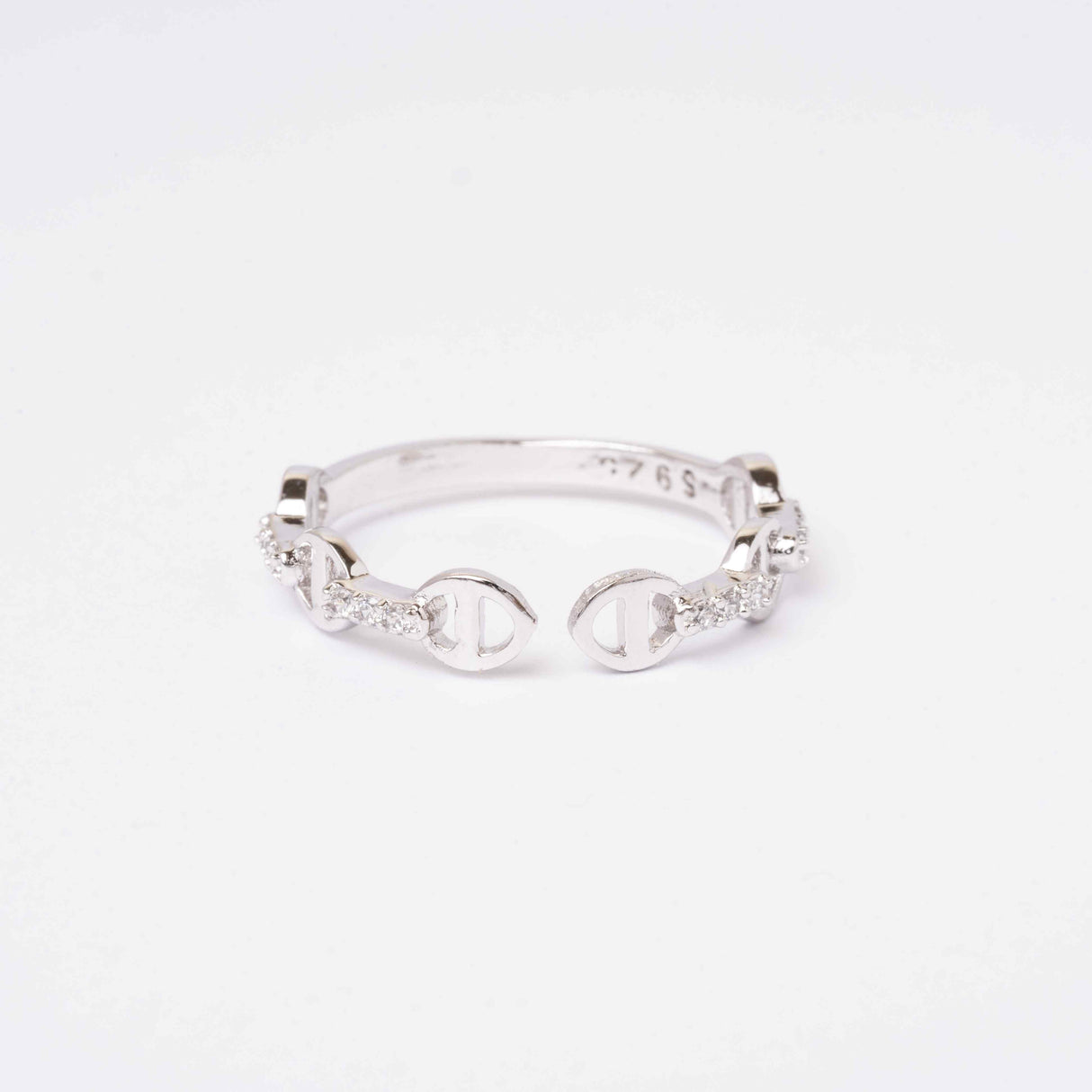 Silver Linked Sparkle Ring
