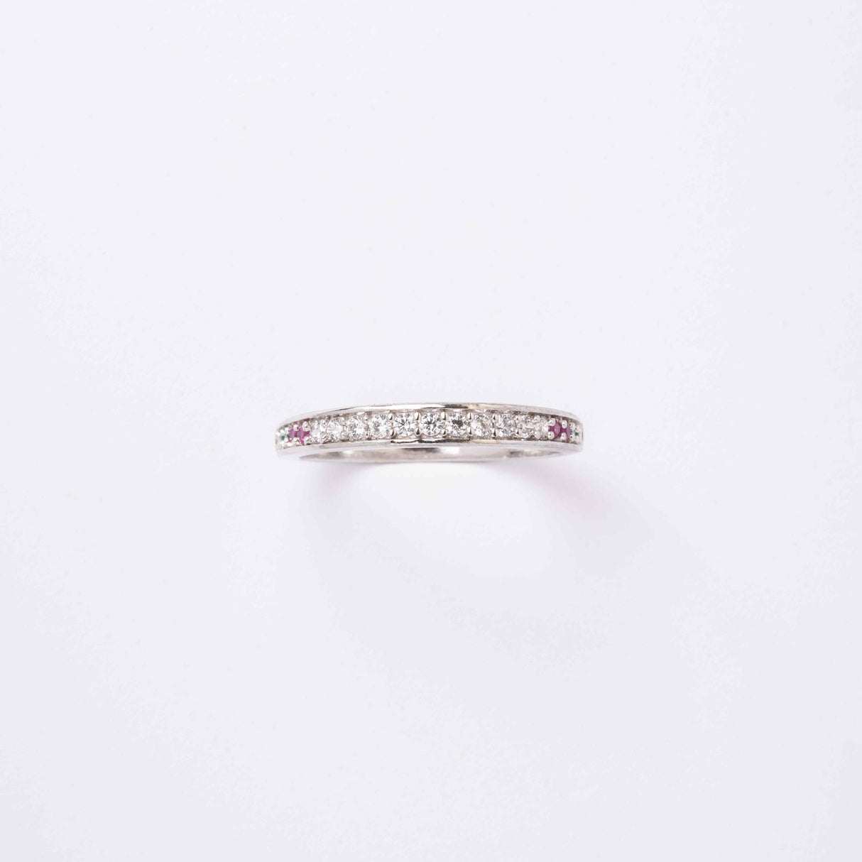 Elegant Zircon Silver Band Ring